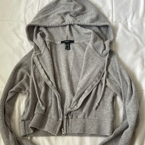 Forever 21 Cropped Zip Up Jacket